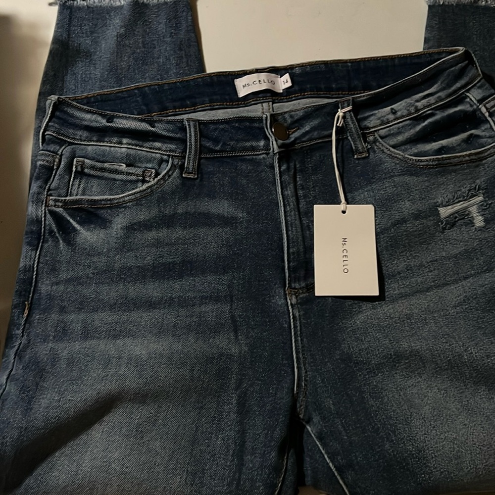 Distressed jeans